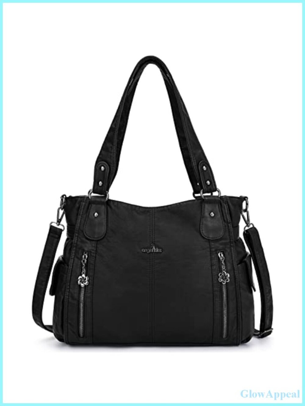 Women's Hobo Handbag Vegan Leather Shoulder Tote Crossbody